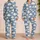 Sleepy Cloud And Golden Star Sky For Dreamy Spring Summer Lounging Gift For Her At Home Satin Pajamas Set - 2