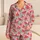 Watermelon Slices and Sweet Summer Fruit for Relaxing at Home, Gift for Her Satin Pajamas Set - 1