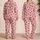 Watermelon Slices and Sweet Summer Fruit for Relaxing at Home, Gift for Her Satin Pajamas Set - 2