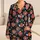 Colorful Folk Hearts and Flowers for Cozy Romantic Evenings and Valentine’s Day Gifting Satin Pajamas Set - 1