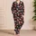 Colorful Folk Hearts and Flowers for Cozy Romantic Evenings and Valentine’s Day Gifting Satin Pajamas Set - 4