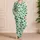 Green Clover Motifs for a Cozy St. Patrick's Day at Home, Cheerful Gift for Her Satin Pajamas Set - 4
