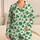 Green Clover Motifs for a Cozy St. Patrick's Day at Home, Cheerful Gift for Her Satin Pajamas Set - 1