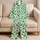 Green Clover Motifs for a Cozy St. Patrick's Day at Home, Cheerful Gift for Her Satin Pajamas Set - MIIUOFUT8V