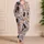 Playful Kittens And Garden Blossoms For Relaxed Springtime Lounging At Home Satin Pajamas Set - 4