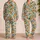 Orange Grove and Blue Blossom Motifs for Cheerful Summer Lounging Satin Pajamas Set - 2