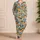Orange Grove and Blue Blossom Motifs for Cheerful Summer Lounging Satin Pajamas Set - 4