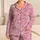 Playful Pink Shark Ocean Motif for Cozy Coastal Nights and Relaxed Lounging Satin Pajamas Set - 1