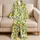 Fresh Lemon and Greenery Motifs for Sunny Summer Lounging and Thoughtful Gift Giving Satin Pajamas Set - 5
