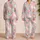 Easter Rabbits, Painted Eggs and Tulips for Springtime Gift Giving Satin Pajamas Set - 2
