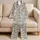 Vintage Woodland Toile Scenes for Cozy Storybook Evenings and Quiet Reading at Home Satin Pajamas Set - 5