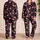 Vibrant Pink Flamingos for Tropical Holiday Lounging and Relaxed Evenings at Home Satin Pajamas Set - 2