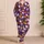 Purple Pumpkin, Bat and Friendly Ghost Halloween Cheer for Cozy October Nights and Parties Satin Pajamas Set - 4