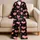 Coral Heart Motif for Cozy Valentine's Evening Lounging and Relaxed Home Days Satin Pajamas Set - 5