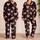 Coral Heart Motif for Cozy Valentine's Evening Lounging and Relaxed Home Days Satin Pajamas Set - 2