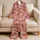 Pumpkin Spice Latte Cups And Maple Leaves For Cozy Autumn Mornings And Fall Getaways Satin Pajamas Set - 5