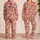 Pumpkin Spice Latte Cups And Maple Leaves For Cozy Autumn Mornings And Fall Getaways Satin Pajamas Set - 2