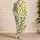 Golden Lemons And Green Leaves For Fresh Summer Mornings And Relaxed Evenings Satin Pajamas Set - 4