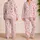 Pink Watercolor Daisies for Dreamy Summer Nights and Sweet Baby Girl Gift Giving Satin Pajamas Set - 2