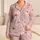 Pink Watercolor Daisies for Dreamy Summer Nights and Sweet Baby Girl Gift Giving Satin Pajamas Set - 1