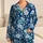 Blue Floral Blossoms for Springtime Cheer, Cozy Evenings and Relaxing at Home Satin Pajamas Set - 1