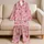 Pink Marine Creatures And Shells For Sweet Summer Days And Coastal Play Satin Pajamas Set - 5