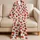 Strawberry And Green Leaf Motif For Sunny Summer Lounging, Girls' Gift Satin Pajamas Set - 5