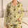 Cheerful Yellow Bumble Bees and Daisies for Cozy Bedtime, a Sweet Gift for Girls Satin Pajamas Set - 1
