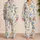Watercolor Dinosaurs And Ringed Planets For Cozy Summer Nights For Curious Boys Satin Pajamas Set - 2