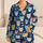 Colorful Cartoon Cat Faces for Cozy Bedtime Comfort and Playful Nights for Young Girls Satin Pajamas Set - 1