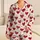 Cranberry Red Hearts for Cozy Holiday Evenings and Sweet Gift Giving Satin Pajamas Set - 1