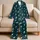 Teal Plaid Lightning Bolts for Cozy Evenings and Bold Everyday Lounging at Home Satin Pajamas Set - 5