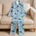 Orca And Manta Ray Ocean Waves For Summer Seaside Adventures For Kids Satin Pajamas Set - 5