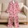 Pink Bows and Hearts for Cozy Romantic Evenings and Sweet Everyday Lounging Satin Pajamas Set - 5