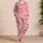 Pink Bows and Hearts for Cozy Romantic Evenings and Sweet Everyday Lounging Satin Pajamas Set - 4