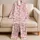 Pink Ribbon Bows and Red Hearts for Sweet Valentine Celebrations and Cozy Family Moments Satin Pajamas Set - 5