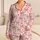Pink Ribbon Bows and Red Hearts for Sweet Valentine Celebrations and Cozy Family Moments Satin Pajamas Set - 1