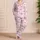 Pink Ribbon Bows for Cozy Evenings and Relaxing, Giftable Moments at Home All Year Satin Pajamas Set - 4