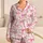 Pink Ribbon Bows for Cozy Evenings and Relaxing, Giftable Moments at Home All Year Satin Pajamas Set - 1