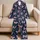 Blush Pink Bows on Midnight Navy for Sweet Birthday Gifts and Cozy Girls' Nights Satin Pajamas Set - 5