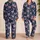 Blush Pink Bows on Midnight Navy for Sweet Birthday Gifts and Cozy Girls' Nights Satin Pajamas Set - 2