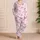 Pink Ribbon Bows and Hearts for Cozy Autumn Evenings and Sweet Gift Giving Satin Pajamas Set - 4