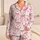 Pink Ribbon Bows and Hearts for Cozy Autumn Evenings and Sweet Gift Giving Satin Pajamas Set - 1