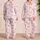Pink Ribbon Bows and Hearts for Cozy Autumn Evenings and Sweet Gift Giving Satin Pajamas Set - 2