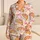 Croissants And Pink Bows For Sweet Weekend Lounging And Cozy Mornings For Kids At Home Satin Pajamas Set - 1