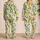 Golden Lemons And Blue Leaves For Sunny Vacation Days And Cozy Home Moments For Kids Satin Pajamas Set - 2