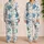 Blue Sea Turtles and Shells for Coastal Summer Adventures for Kids Satin Pajamas Set - 2