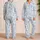 Blue Conch Shells and Starfish for Cozy Coastal Nights and Seaside Getaways Satin Pajamas Set - 2