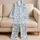 Blue Conch Shells and Starfish for Cozy Coastal Nights and Seaside Getaways Satin Pajamas Set - 5