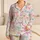 Pastel Ribbon Bows and Love Hearts for Sweet Summer Bedtime Style for Young Girls Satin Pajamas Set - 1